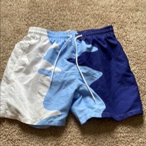 Men's Blue and White Shorts